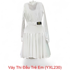 (YXL) Váy Thi Đấu Trẻ Em (YXL230) - Trắng + Size