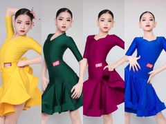 Váy TE Ngắn Tay QVei (3002+3003) - Cam + Size