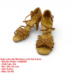 Giày Latin Nữ BD Dance 216 Gót 8.5cm (216BD8P) - Da Hổ