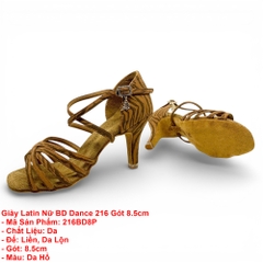 Giày Latin Nữ BD Dance 216 Gót 8.5cm (216BD8P) - Da Hổ