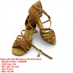 Giày Latin Nữ BD Dance 216 Gót 8.5cm (216BD8P) - Da Hổ