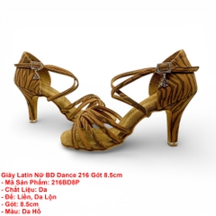 Giày Latin Nữ BD Dance 216 Gót 8.5cm (216BD8P) - Da Hổ