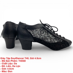 Giày Tập SoulDancer T45, Gót 4.5cm (T45SD) - Đen.