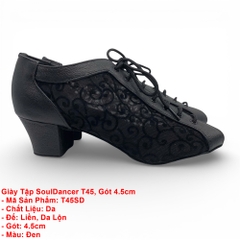 Giày Tập SoulDancer T45, Gót 4.5cm (T45SD) - Đen.