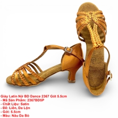 Giày Latin Nữ BD Dance 2367 Gót 5.5cm (2367BD5P) - Nâu Da Bò