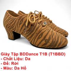 Giày Tập Latin BDDance T1B (T1BBD) - Da Hổ