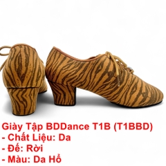 Giày Tập Latin BDDance T1B (T1BBD) - Da Hổ
