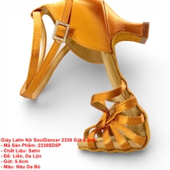 Giày Latin Nữ SoulDancer 2339 Gót 5.5cm (2339SD5P) - Nâu Da Bò