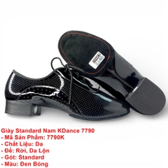Giày Standard Nam KDance 7790 (7790K) - Đen Bóng