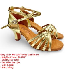 Giày Latin Nữ 225 Tamsa Gót 5.5cm (225T5P) - Vàng