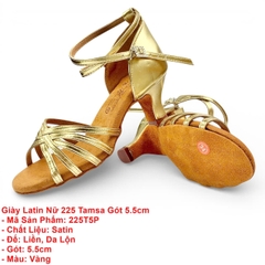 Giày Latin Nữ 225 Tamsa Gót 5.5cm (225T5P) - Vàng
