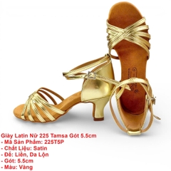 Giày Latin Nữ 225 Tamsa Gót 5.5cm (225T5P) - Vàng