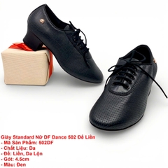 Giày Standard Nữ DF Dance 502 Đế Liền (502DF) - Đen + Size