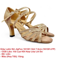Giày Latin Nữ JigFoo 161301 Gót 7.5cm (161301J7P) - Vàng