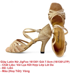 Giày Latin Nữ JigFoo 161301 Gót 7.5cm (161301J7P) - Vàng