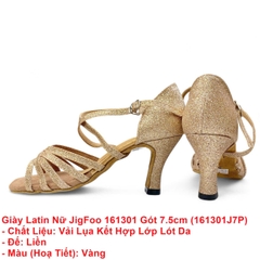 Giày Latin Nữ JigFoo 161301 Gót 7.5cm (161301J7P) - Vàng
