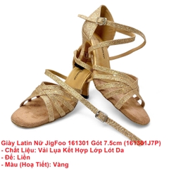 Giày Latin Nữ JigFoo 161301 Gót 7.5cm (161301J7P) - Vàng