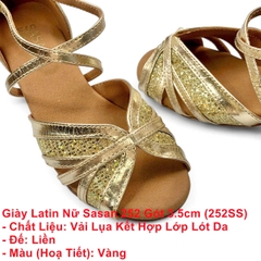 Giày Latin Nữ Sasan 252 Gót 3.5cm (252SS) - Vàng