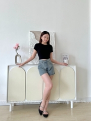 QUẦN SHORT JEAN XANH XÁM