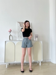QUẦN SHORT JEAN XANH XÁM