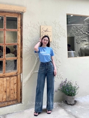 QUẦN JEANS SUÔNG XANH BẠC