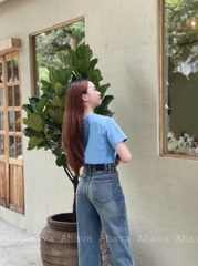 QUẦN JEANS SUÔNG XANH BẠC