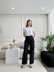 QUẦN SUÔNG 1 NÚT MÀU ĐEN