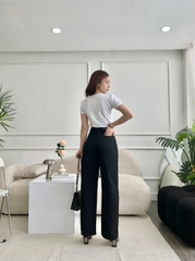 QUẦN SUÔNG 1 NÚT MÀU ĐEN