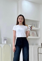 ÁO CROP TOP NGẮN TAY MÀU TRẮNG TRƠN