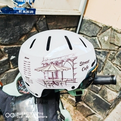 Nón Alpha Kính Hít Tem Street Cafe - Nhẹ, Chống Chói, Đã Kiểm Định Cho Xe Máy