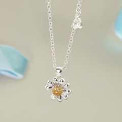 Dây Chuyền Bạc 925 Nụ Hoa Cúc Daisy - VCN43