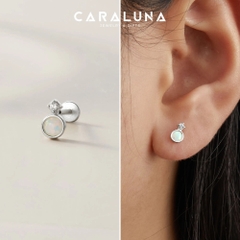 (1 Cái) Khuyên Tai Bạc 925 Opal Stud Earrings Đính Đá Opal - VCE514-L