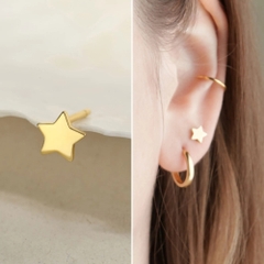 (1 Cái) Khuyên Tai Stud Bạc 925 Ngôi Sao 5 Cánh Starry Stud - BE20-L