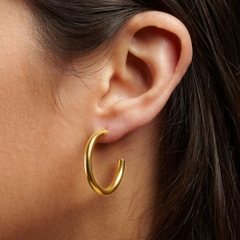 (1 Cái) Khuyên Tai Tròn Hoop Bạc 925 Open Hoop Earrings - BE08