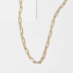 Dây Chuyền Bạc 925 Choker Xích Chữ Nhật Trơn Paperclip - VCN04