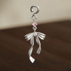 Charm Kính Bạc 925 Nơ Dài - Elegant Bow - VKC05