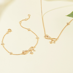 Set Quà Tặng Trang Sức Bạc Cao Cấp - Set 2 Món - Set Vô Cực Tình Yêu Vĩnh Cửu - VYN72 & VYB72