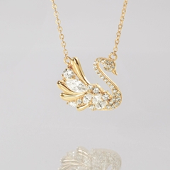 Dây Chuyền Bạc 925 Hình Thiên Nga Đính Đá Lấp Lánh Pretty Swan - VGN09