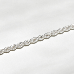 Lắc Tay Bạc 925 Trơn Xoắn Twist - VCB03