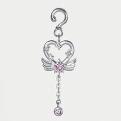 Charm Kính Bạc 925 Gậy Trái Tim Sakura -  Dream Heart - VKC04