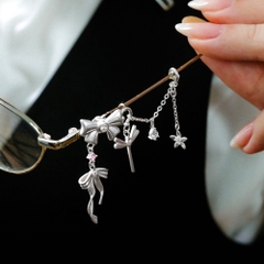 Charm Kính Bạc 925 Nơ Dài - Elegant Bow - VKC05