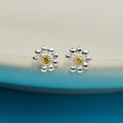 (1 Cái) Khuyên Tai Stud Bạc 925 Nụ Hoa Cúc Daisy - VCE50-L