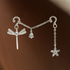 Charm Kính Bạc 925 Chuồn Chuồn - Dragonfly Blossom - VKC07