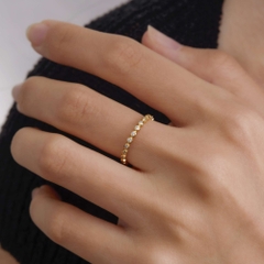 Nhẫn Bạc 925 Đính Đá Tròn Full Vòng - VCR515