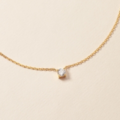 Dây Chuyền Bạc 925 Đính Đá Chủ - Single Stone Necklace - BN06