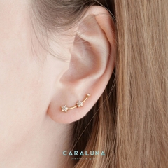 Bông Tai Bạc 925 Dáng Leo Climber Kẹp Vành Chòm Sao Đính Đá - BE04