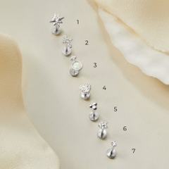 Khuyên Tai Chốt Vặn, Chốt Dẹt - Khuyên Tai Flat Back, Chốt Phẳng, Chốt Bi - Collection Earrings