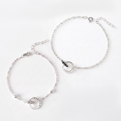 Lắc Tay Bạc 925 Đính Đá Vòng Tròn Lồng Tình Yêu Cho Nữ Eternity Love - VYB29