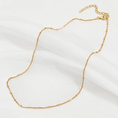 Dây Chuyền Bạc 925 Choker Xích Bạc Mảnh Và Bi Satellite - VCN02