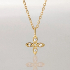 Dây Chuyền Bạc 925 Cỏ 4 Lá May Mắn - Tiny 4 Leaf Clover - VGN21